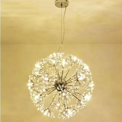 Dandelion Modern luxury LED Crystal Pendant Lamp Chandelier Light Fixture Dining Room Bedroom lamps Lustres decorative lighting