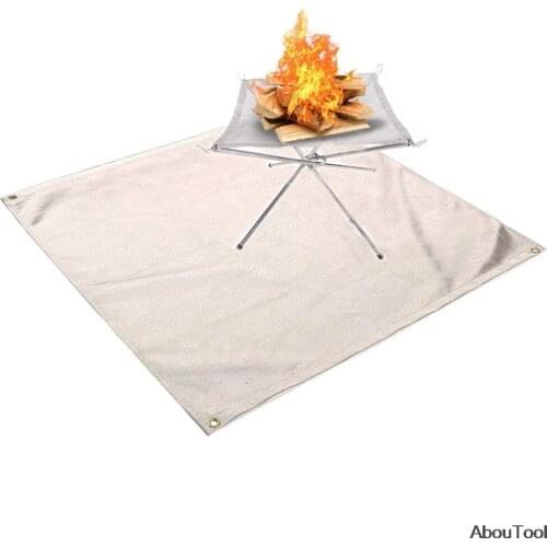 Barbecue Lawn Protection Mat Fireproof Grill Mat Camping Cloth Flame Retardant Blanket Heat Insulation Pad for Outdoors Picnic