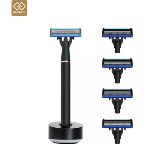 Original REFRESH Shaver Beard Shaving H600 Manual Razor Magnetic shavings Replaceable Shaver Blade for Men From Xiaomi Youpin
