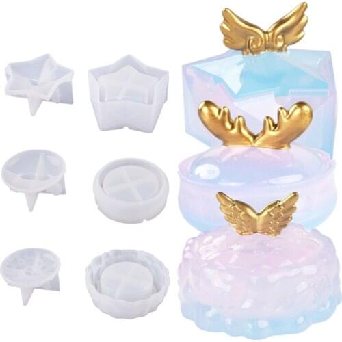 Ashtray with Lid Storage Box Mold Resin Storage Box Mold Silicone Mold for DIY Epoxy Resin Trinket Holder Home Decor