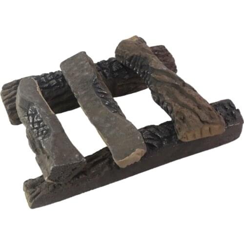 Fake Firewood Gas Fireplace Logs Ceramic Logs Simulation Charcoal for Natural Artificial Set Realistic Clean Burning Kits