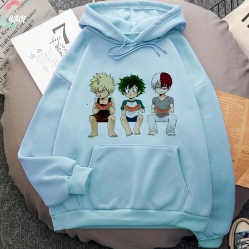 Anime Boku No My Hero Academia Shoto Todoroki Hoodies Women Cosplay Hoodie Cartoon Harajuku Himiko Toga 2021 New Bule Clothes
