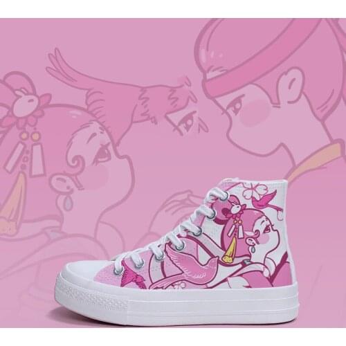 Amy and Michael 2021 Autumn New Desingers Sneakers Lovely Kawaii Girls Students Graffiti Canvas Shoes Woman Vulcanize Shoes