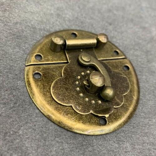 1pcs Antique Brass Jewelry Chest Gift Wine Wooden Box Case Toggle Latch Suitcase Hasp Hook Can Lock Lockable with screws