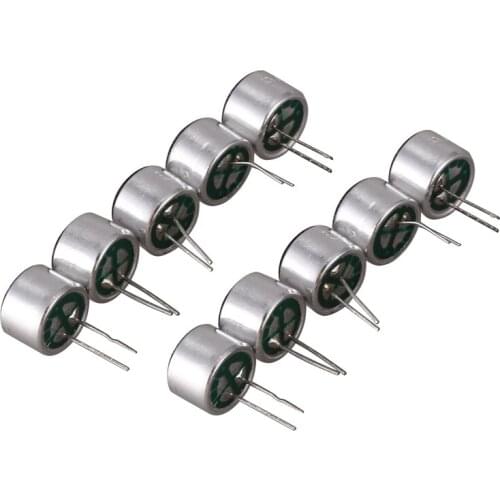 10 PCS 9.7mm x 7mm 2 Pin MIC Capsule Electret Condenser Miniphone