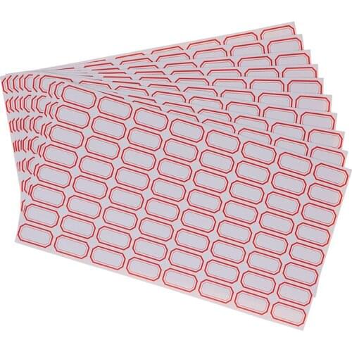 12 Sheets/pack Blank Stickers White Self Adhesive Stickers Name Label Stickers Student Stationery School Office Supplies