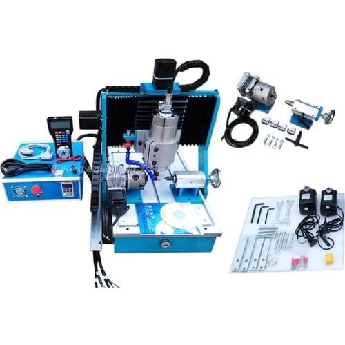 4 Axis Mini CNC Router Engraver 3040 1.5KW Metal Cutting Milling Machine