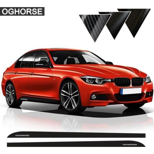 5D carbon Fibre/Matte/Gloss Black M Performance Side Skirt Sticker Body Decal For BMW F30 F31 M-Packet M Model Car Styling
