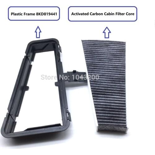 8KD819439A Activated Carbon Cabin Air Filter Plastic Frame For Audi A4L B8 Q5 A5 S5 OE# 8KD819441 / 8KD819439 / 8KD 819 439A
