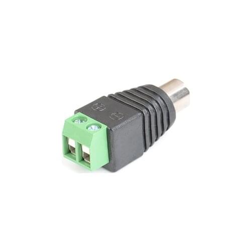 AV Speaker Wire Cable to Audio Fe'male RCA Connector Adapter for CCTV Camera