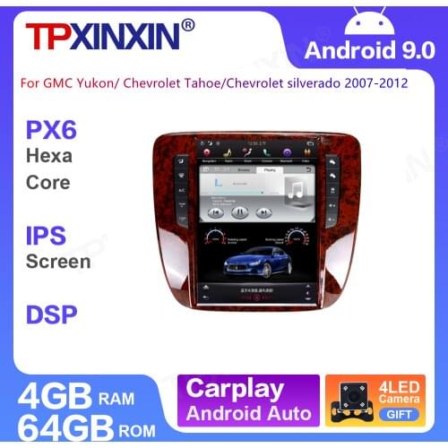 Android 10 Tesla IPS Screen For GMC Yukon / Chevrolet Tahoe 2007- 2012 Car Radio Multimedia Auto DVD Player Navigation GPS 2 din