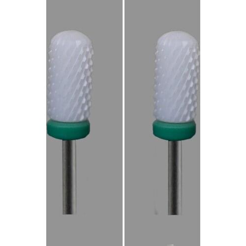 White Ceramic-6 Pcs/Lot- Nail Drill Bit - Small Rounded Top Bit - (0025.060)