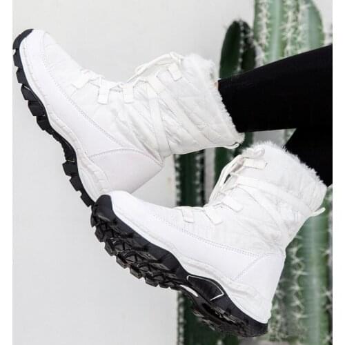 Women Boots Non-Slip Waterproof Winter Ankle Snow Boots Women Platform Winter Shoes Fur Botas Mujer Platform Ankle Boots Female