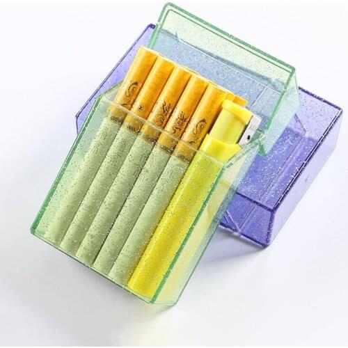 Holder 20pcs Cigarette Case Sturdy Cigarette Holder Engineering Plastics Shining Clear Cigarette Case Box Great Gift