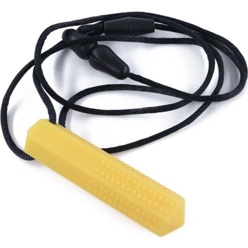 Baby Silicone Teether Kids Chew Necklace Sensory Chewy Pendant Teething Toys for Autism ADHD Special Needs