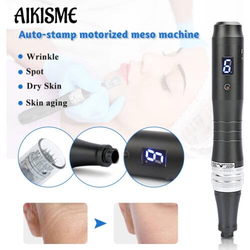 Electric M8 Wireless Derma pen Skin Whitening Wrinkle remove Microneedling pen bbglow dr pen with 2pcs Cartridge Needle Tips New