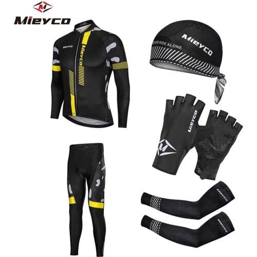 Factory Customized Cycling Jersey DIY Long Sleeve Jersey 5D Gel Pad Bib Full Bike Racing Team Biker Male Female Cycling Suit