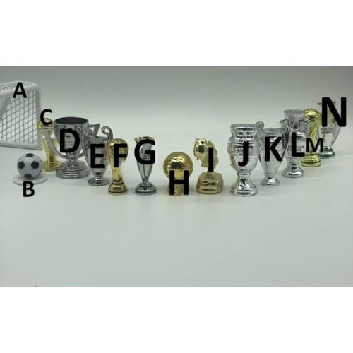 Soccerwe Soccer Champion Figures Metal Resin Ornaments Accessories Mini Cup Trophy Dolls Keychains Hot Sales Duplications