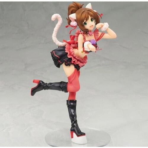 Anime The idol master Maekawa Miku standing pose Cat PVC Action Figures Collection Model Toys Doll Gift
