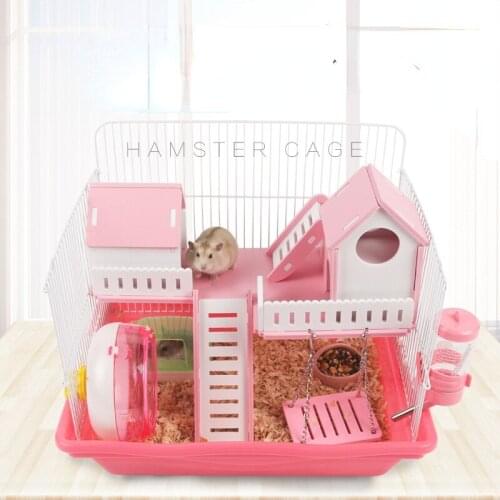 Hamster cage foundation cage acrylic villa single bilayer set meal hamster accessories warm guinea pig house pet supplies