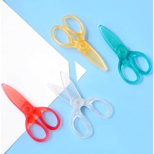 KOKUYO Campus Kids Scissor Safe Cartoon Pastel Cookie Transparent Resin Color Scissors Cutter Stationery Office School A6563