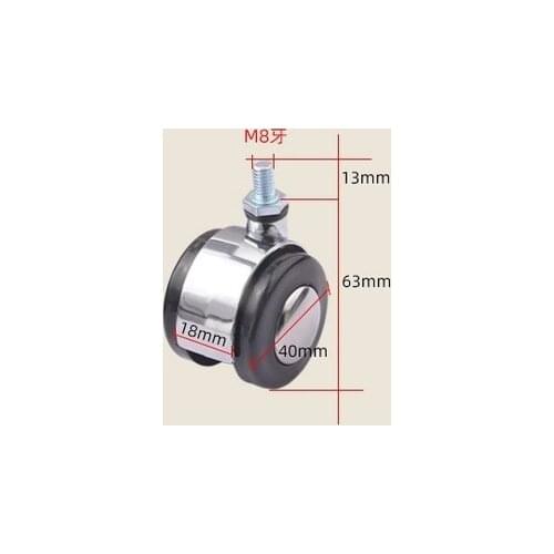 4pcs 1.5 inch new inch alloy 8 screw wheel furniture office chair wheel screw thread swivel caster