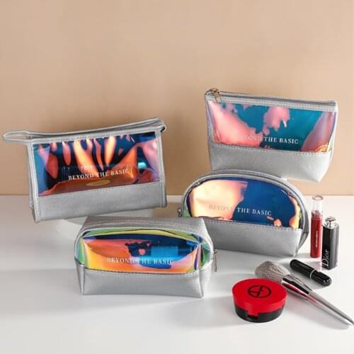 Cosmetic Bag Female Large-capacity Cosmetic Storage Bag Portable Travel Transparent TPU Laser Bag