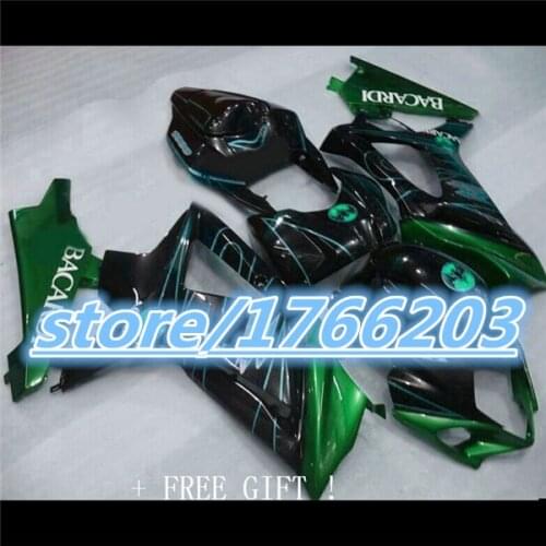 Hot Sales, Matte Green GSXR1000 Fairings GSXR1000 K7 07-08 2007 2008 GSXR1000 K7 ABS Motorcycle Fairings Accessories