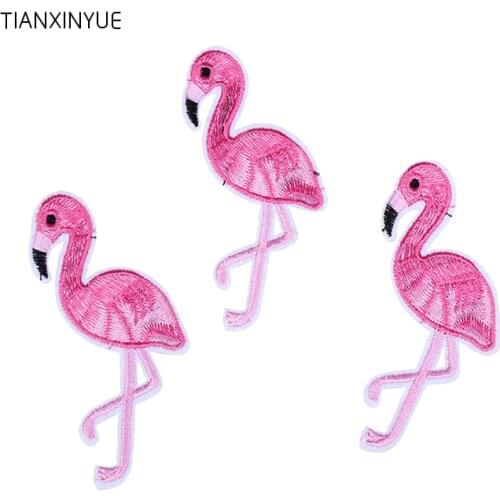 TIANXINYUE 20pcs/lot red-crowned crane patch iron on patch Motif sew on iron on Applique DIY cloth accessory