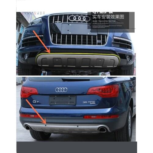 BUMPER Plate For Audi Q7 2010 2011 2012 2013 2014 2015 Front & Rear BUMPER GUARD High Quality Stainless Steel