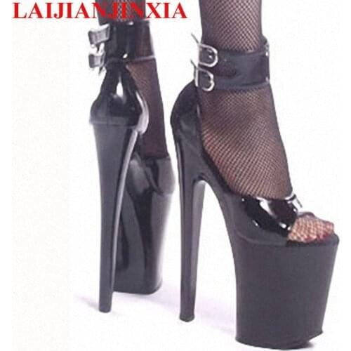 LAIJIANJINXIA New sexy High Heels wedding shoes 23 cm high-heeled sandals, sexy woman dancing shoes platform Women pumps