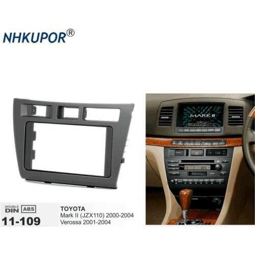 11-109 Car Radio Fascia Panel For TOYOTA Mark II (JZX110) Verossa 2001-2004 Stereo Fascia Dash CD Trim Installation Frame Kit