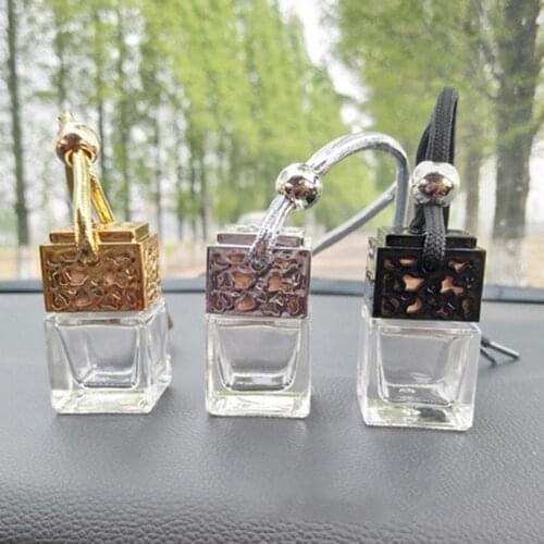 80% Hot Sale Stylish Perfume Essential Oil Empty Glass Bottle Pendant Car Hanging Ornament