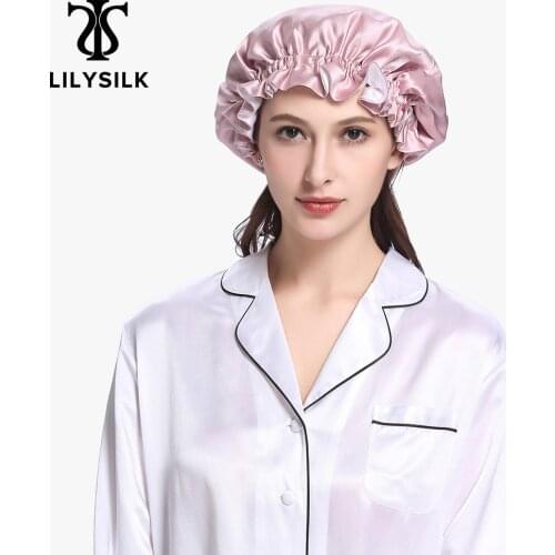 LilySilk Silk Night Sleep Cap Double Luxury Women Hat Accessories Lady Free Shipping