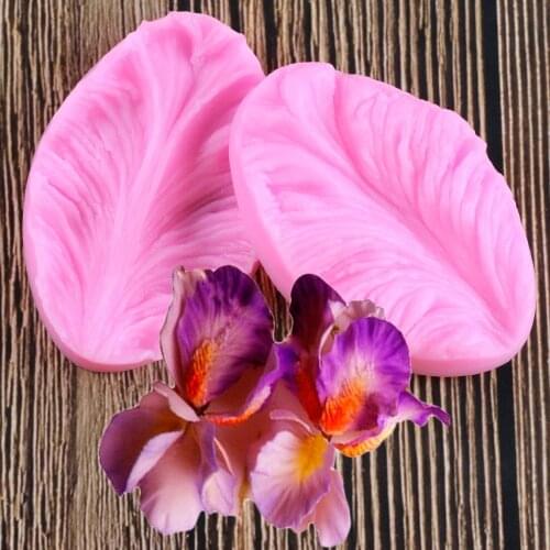 Fondant Silicone Mold 3D Flower Cooking Wedding Decoration Baking Sugar Craft Molds 2pcs Leaves DIY Cake