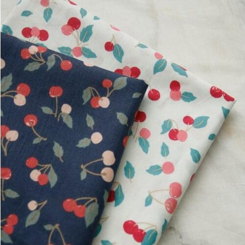 Cute Cherry 100% Cotton Twill Fabric For Baby Child, DIY Patchwork Cloth,Sewing Quilting Bed Sheet Dresses Materials Fabric