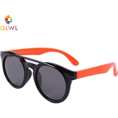 GLWL Boys Polaroid Sunglasses Kids Baby Girl Sun Glasses 2021 Children Mirror Silicone Round Eyeglasses With Polarization Sports