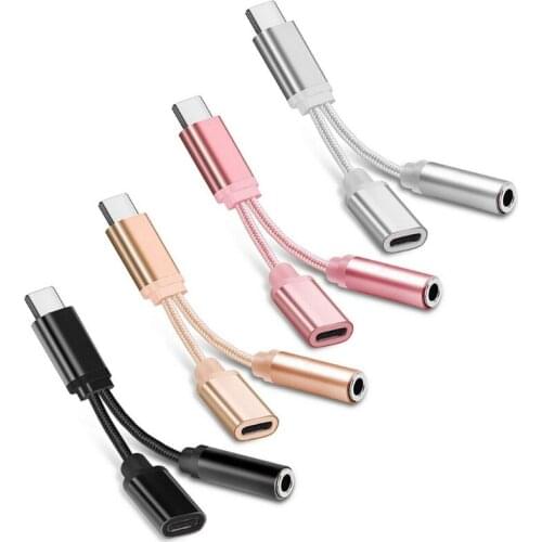 Compatible with Most Type-C to 3.5mm Digital Adapter Cable C to 3.5mm Headphone Jack Adapter Fast Transmission