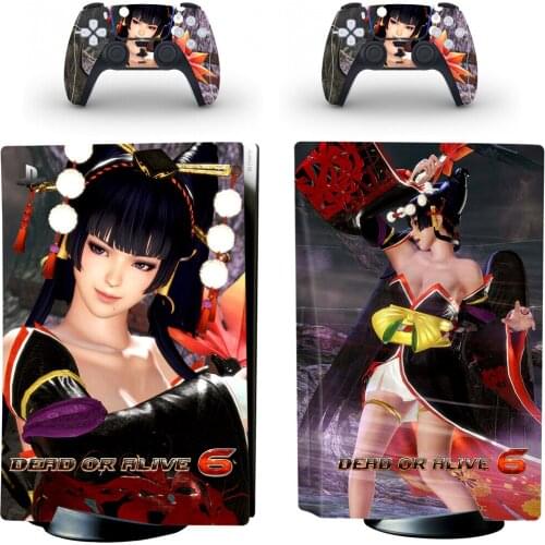 Kimono Girl Style PS5 Disc Edition Skin Sticker for Playstation 5 Console & 2 Controllers Decal Vinyl Protective Skins Style 1