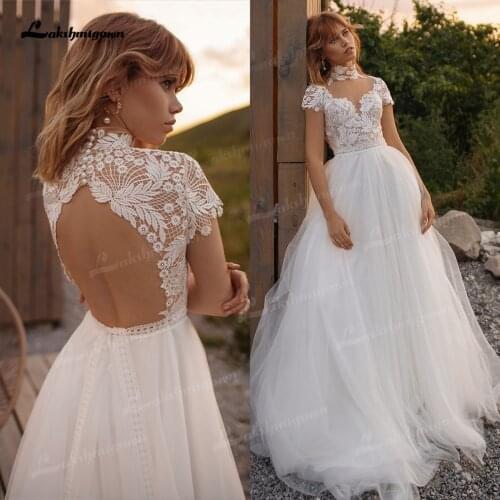 Boho Princess Wedding Dress 2021 Cap Sleeves Sweetheart Beach Lace A-Line Court Train For Women Bride Gown vestido de novia