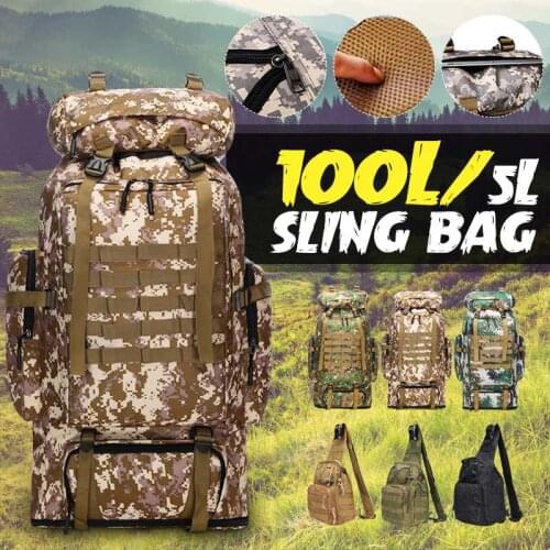 70-100L Expansion Outdoor Military Rucksacks Waterproof Tactical backpack Sports Camping Hiking Trekking Fishing Hunting Bags