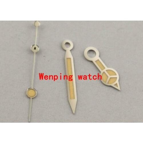 12mm x12mm x8mm Green Luminous orange silver edge Watch Hands Fit Mingzhu DG2813/3804,Miyota 8215 8205 Movement P929