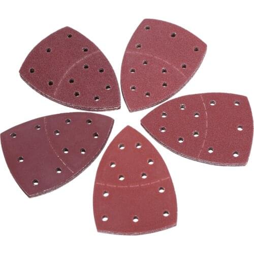 40pcs Sand Paper 11 Holes Hook Loop Sandpaper Abrasive Tools Polishing Sanding 150*150*100mm Grit 40 60 80 120 180