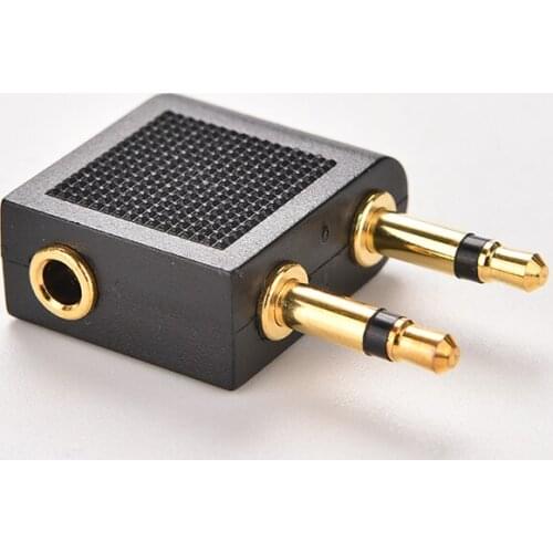 Audio Splitter 1 Female Jack to 2 Male Plug Stereo Aux Y Adapter 3.5mm