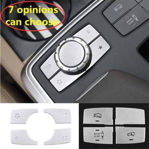 Car Control multimedia button cover trim for Mercedes Benz ML GL GLE GLS class Auto Suspension system switch X166 W166 sticker