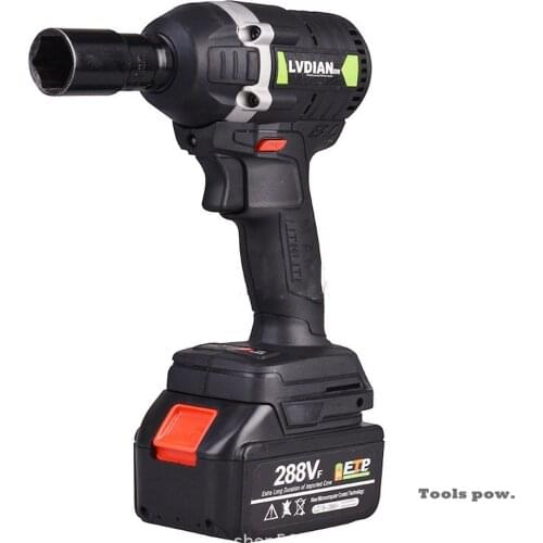 Cordless Electric Impact Wrench With Rechargeable Battery 630N.m 288VF Impact Drill Brushless LED Light 1/2 Socket Power Tools