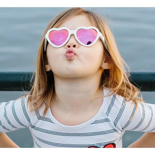 Childrens Cartoon Sunglasses Fashion Heart Shape Cute Boy Girl Sunglasses Kawaii Baby UV400 Sun Glasses 2021 Childrens Eyewear