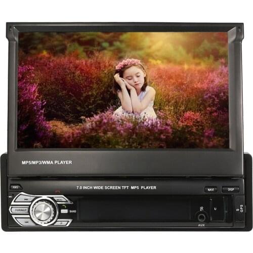 For Citroen C4 1 Din Android Car Radio 7 inch Touchscreen GPS Navigation Retractable Stereo Multimedia Party Car MP5 Player BT