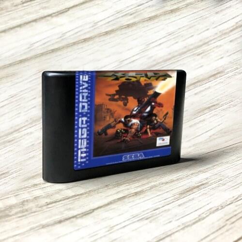 Red Zone - EUR Label Flashkit MD Electroless Gold PCB Card for Sega Genesis Megadrive Video Game Console