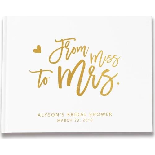 Personalized Wedding Bridal Shower Guest Book Sign In, from miss to mrs wedding journals, Instant Photo ablums guestbook